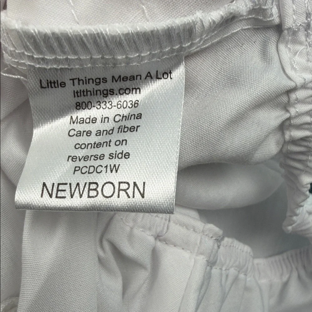 New Little Things Mean a Lot White Eyelet Diaper Cover, newborn 0-3 months